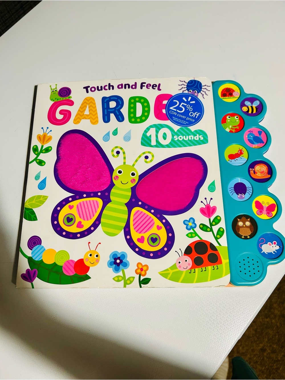 Touch and Feel Garden Sound Book - Pink Butterfly